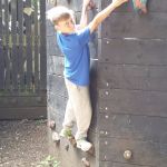 Josh climbing